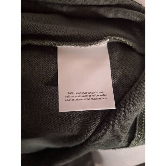 Issac Mizrahi New York‎ Womens Military Green V-Neck Knit Tank Top Size Medium - Picture 4 of 5